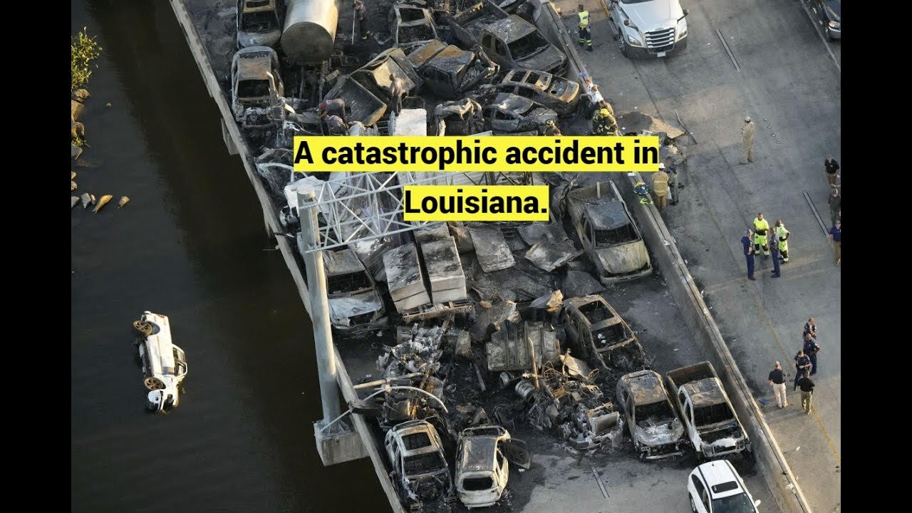 Road accident in the USA Catastrophic crash in Louisiana in which 158 cars collided