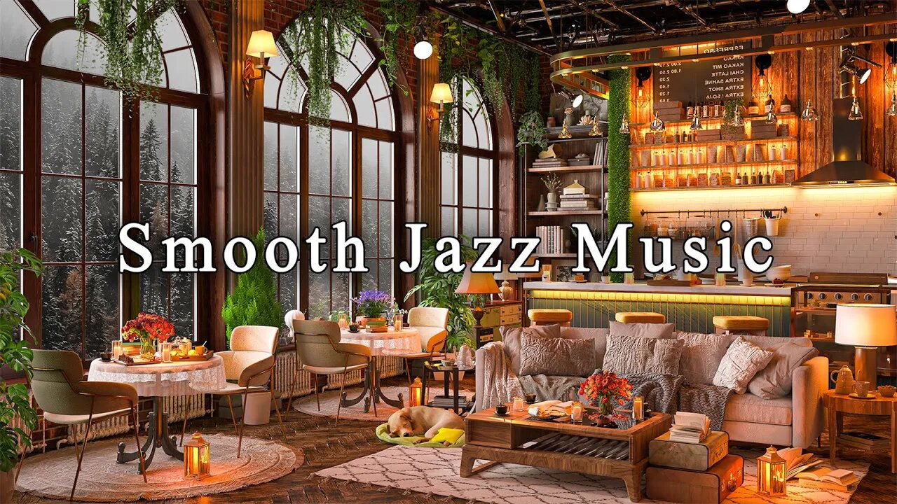 Jazz Relaxing Music in Cozy Coffee Shop Ambience ☕ Smooth Jazz Instrumental Music for Studying, Work