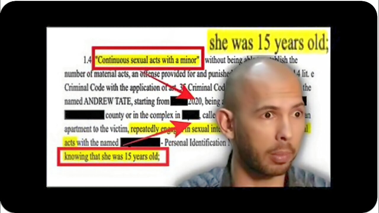 Pedophile Child Rapist Psychopath Psyop Andrew Tate Exposed with 15 Year Old Girl!