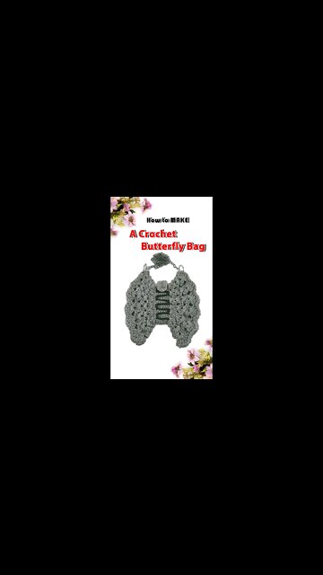 How To Crochet A Butterfly Bag #shorts