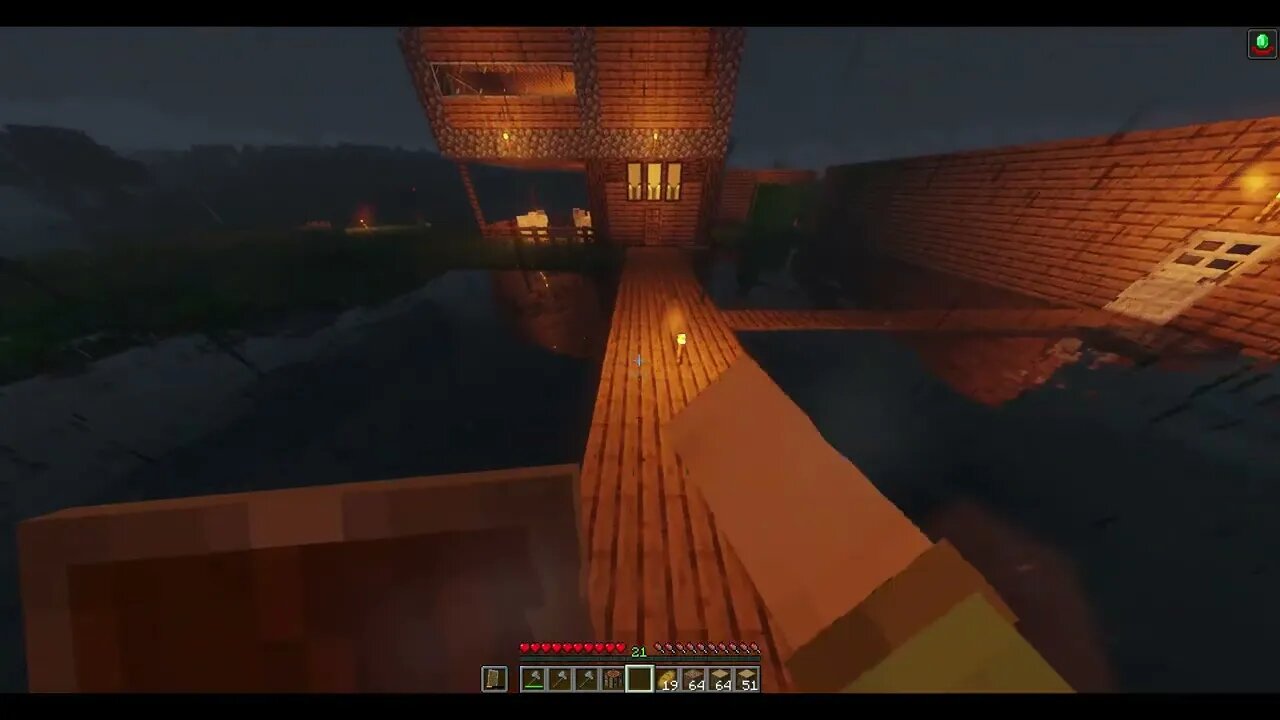 MInecraft survival #20 - finally completing the ground and making a campfire area