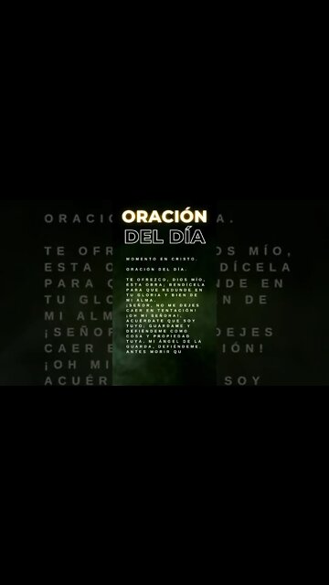 Oración del día - Te ofrezco, Dios mío, esta obra #shorts
