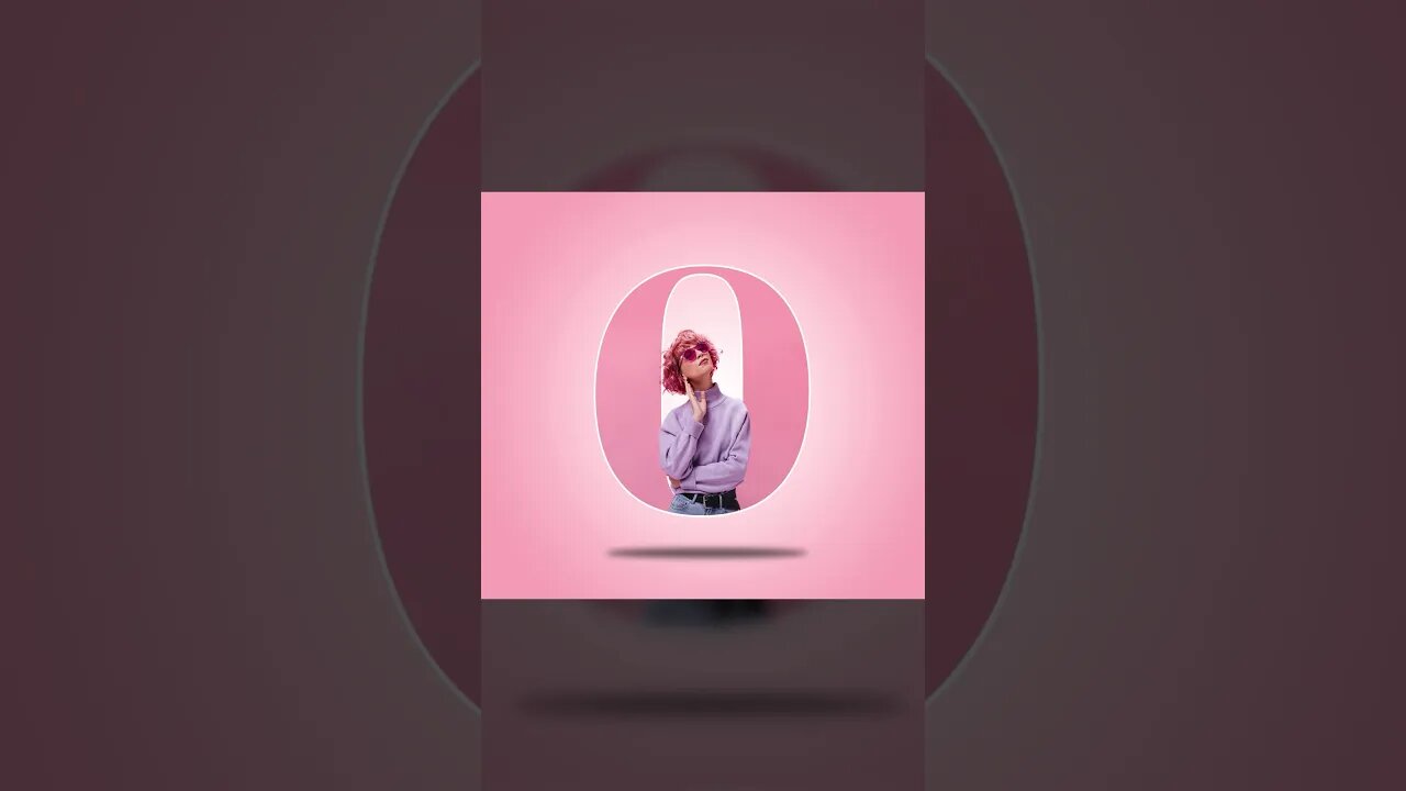 O Letter portrait effect in Photoshop #mcddesigner #trending #viral #shortsfeed #letterportrait