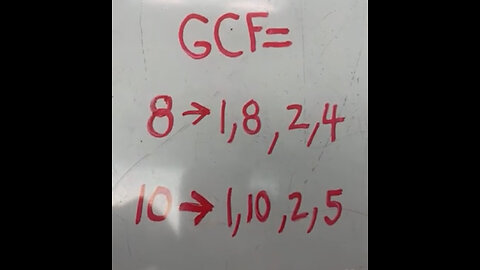 Finding the Greatest Common Factor