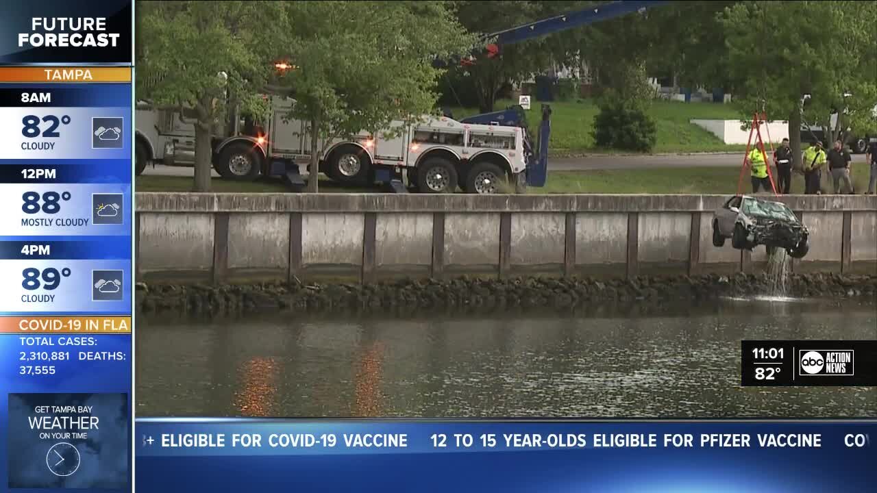 Car into Hillsborough River