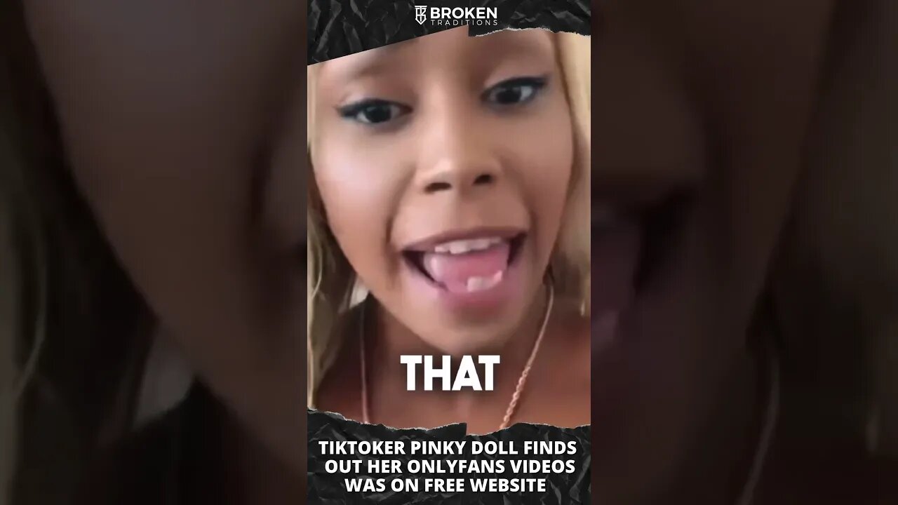 TikToker Pinky Doll finds out her OnlyFans videos are on free websites #shrots #pinkydoll