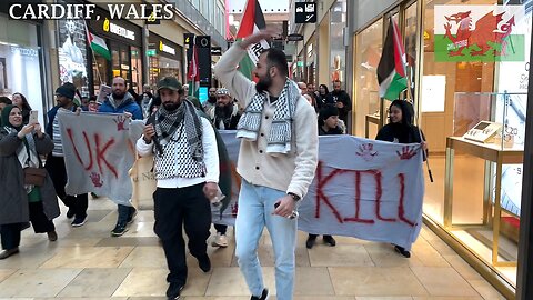 Pro-Palestinian Protesters shut it down St. Davids Shopping Center Cardiff