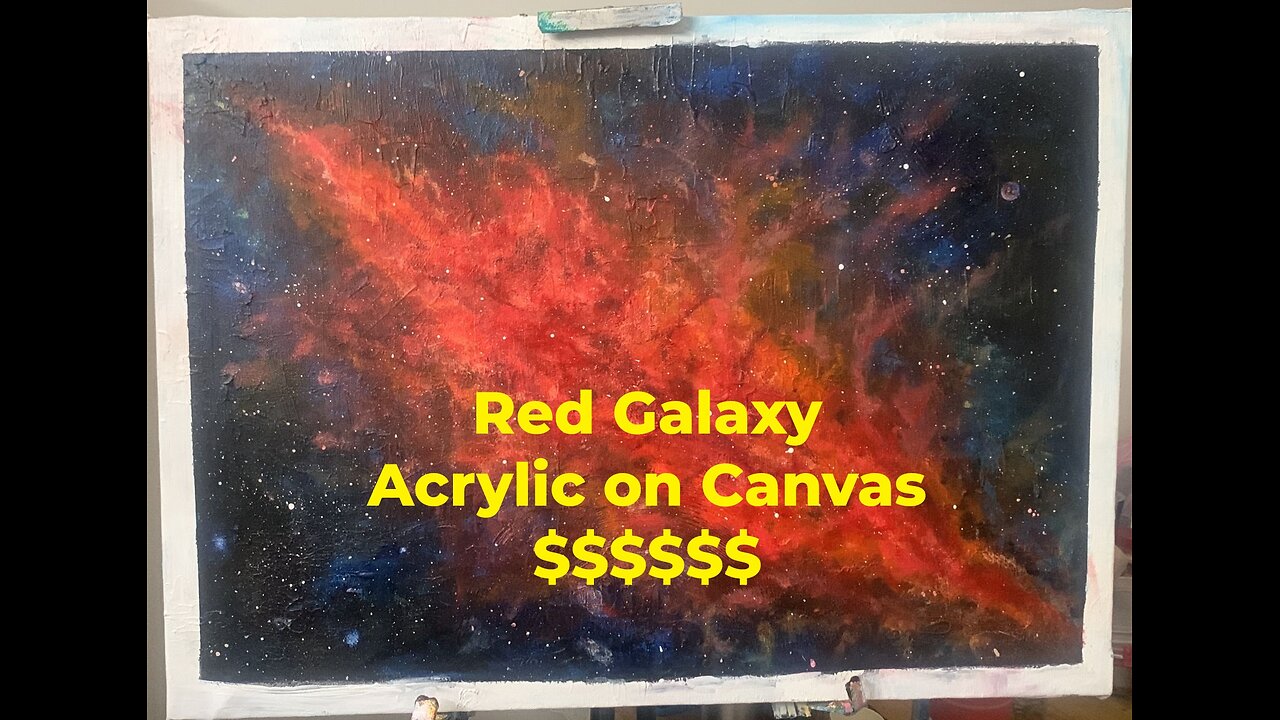 Abstract Galaxy Acrylic on canvas painting