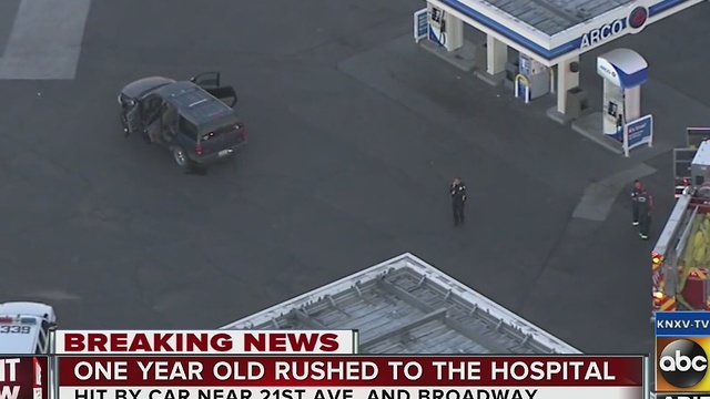 Child hospitalized after being hit by car in Valley
