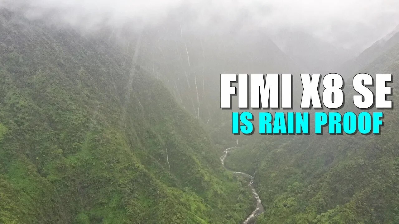 Fimi X8 SE Drone is RAIN PROOF! - 4K Cinematic Waterfalls of Maui Hawaii in the Rain