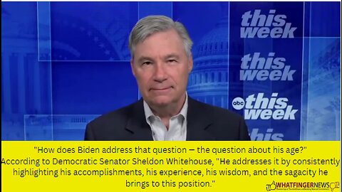 "How does Biden address that question — the question about his age?"