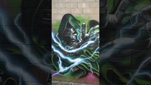 SICK DR DOOM GRAFFITI 😨 #graffiti #graffitiart #shorts