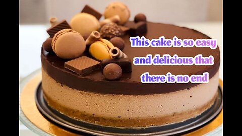 The most delicious cake in the world without mold, oven and mixer