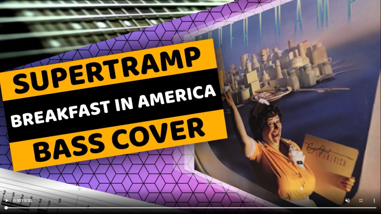 Supertramp - Breakfast In America - Bass Cover & Tabs