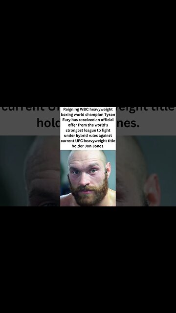 Tyson Fury is pondering accepting the UFC's offer to face Jon Jones. #short