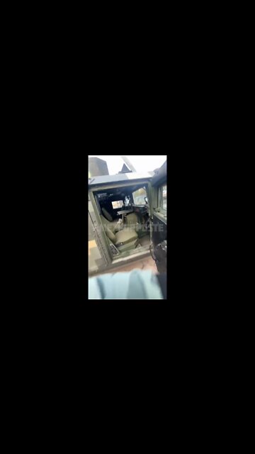 Ukrainian Humvee just a little shot up