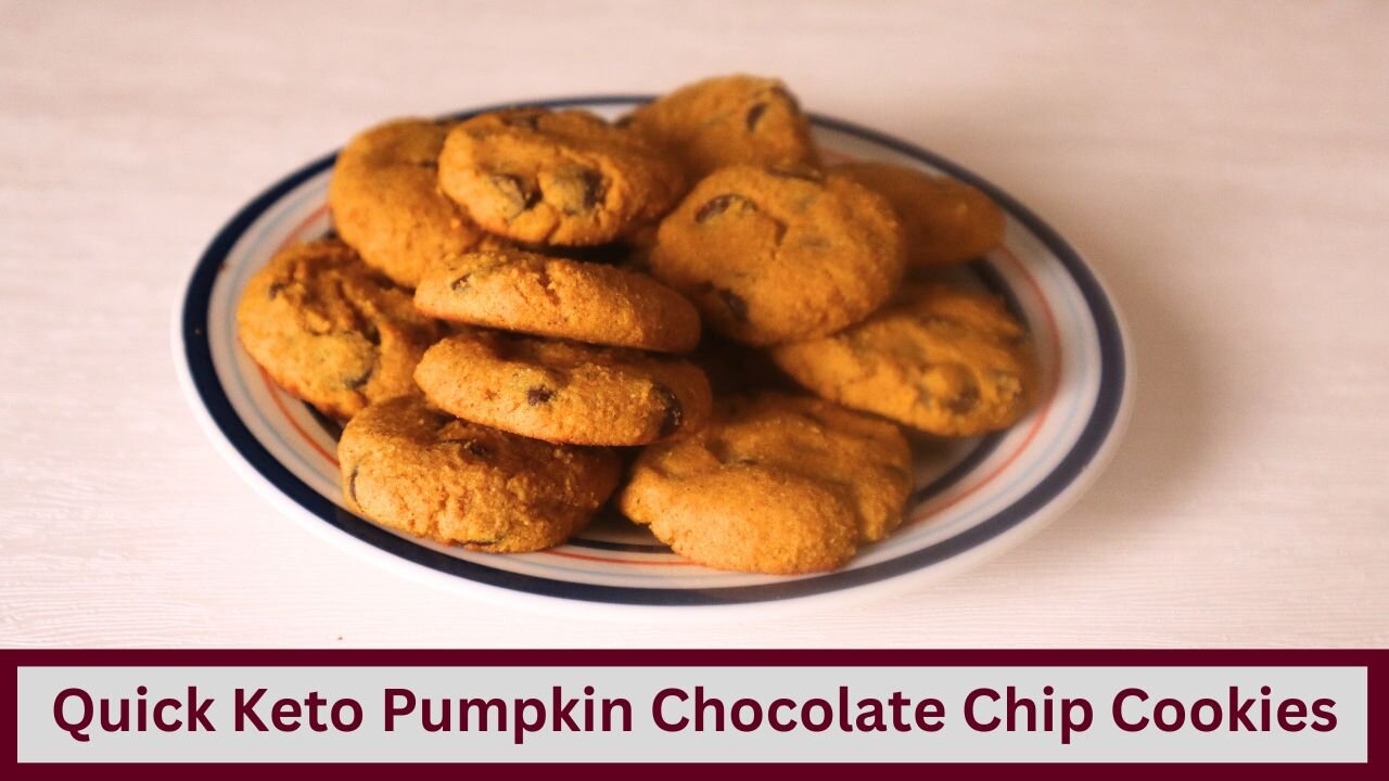 Quick Keto Pumpkin Chocolate Chip Cookies