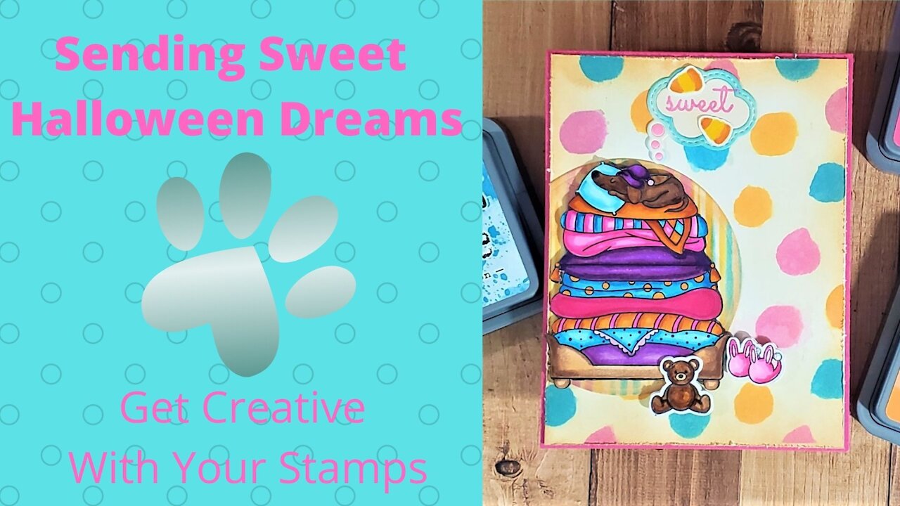 Getting Creative With Your Stamps| Halloween Greeting Card| Pawsome Stamps Replay