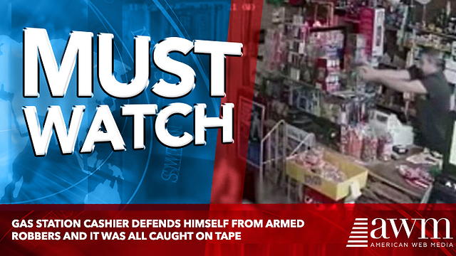 Gas Station Cashier Defends Himself From Armed Robbers And It Was All Caught On Tape