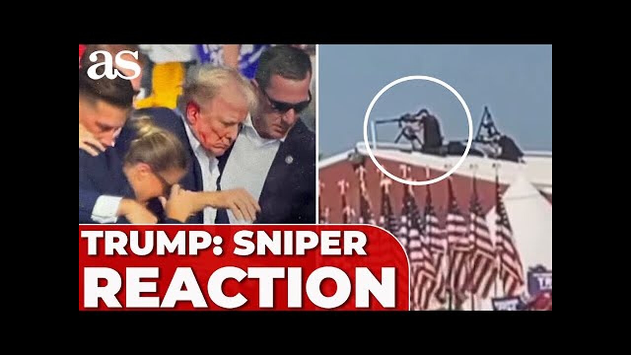 SNIPER REACTS during SUSPECTED TRUMP ASSASINATION attemp WHILE DONALD TRUMP WAS SPEAKING