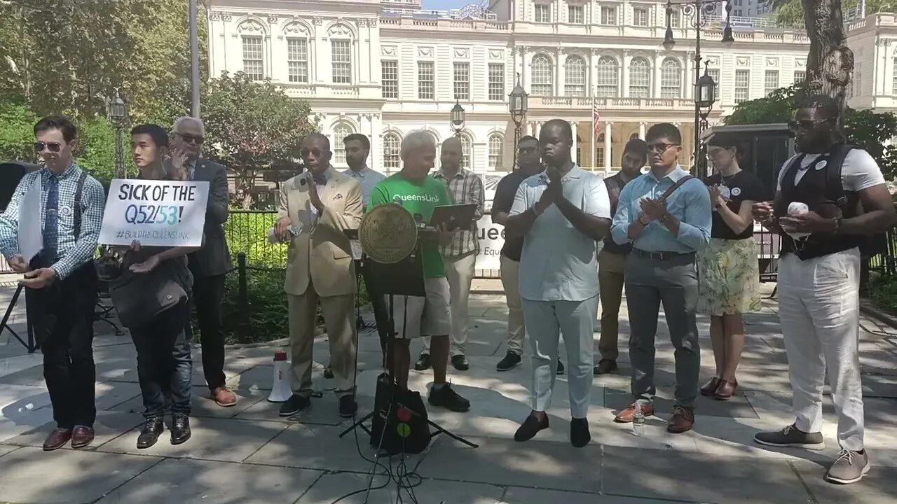 From the @thequeenslink Rally at City Hall Park. 9/6/23