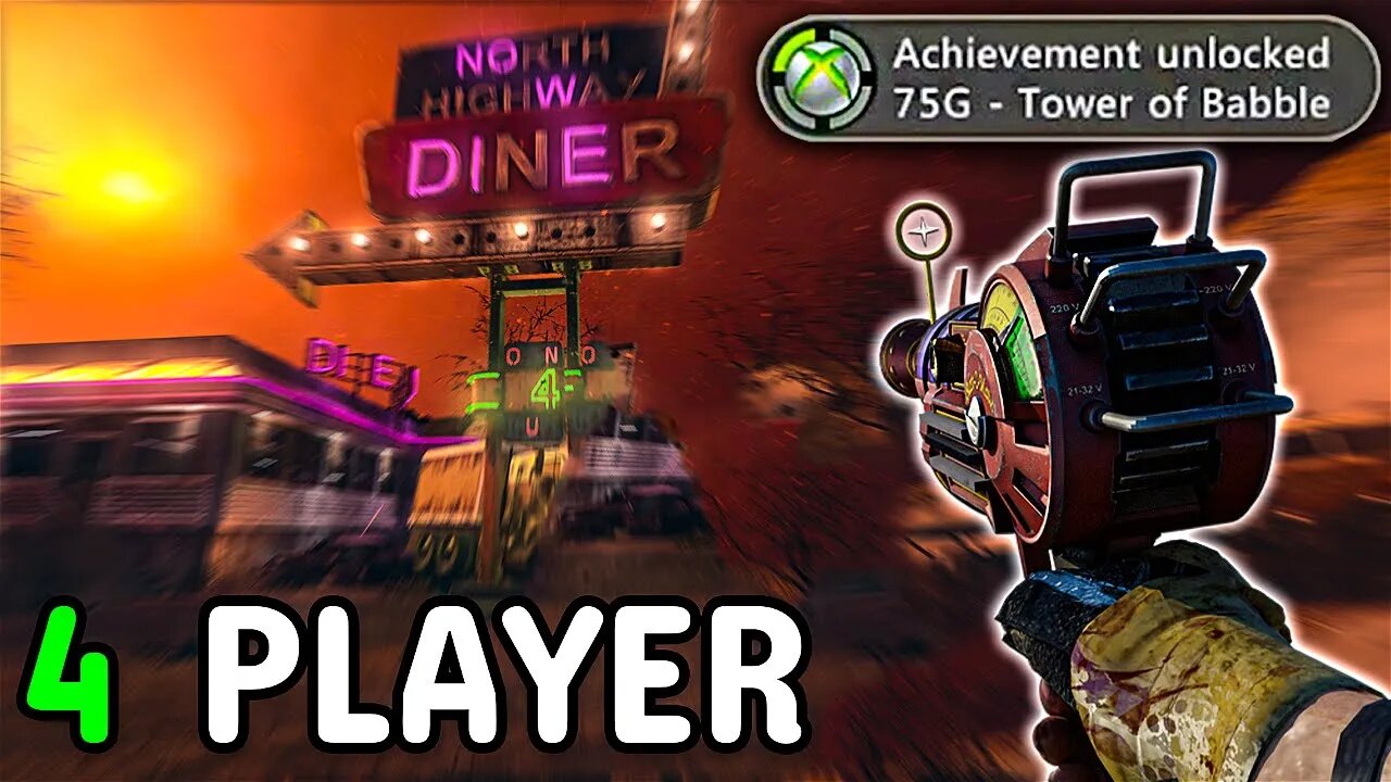 Beating the TranZit Easter Egg 4 PLAYER with NO FOG! (Black Ops 2 Zombies - "MAXIS SIDE")