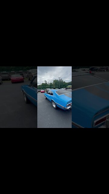 Cool Blue Ford Maverick at the Valley River Chevrolet Car Show in Murphy NC