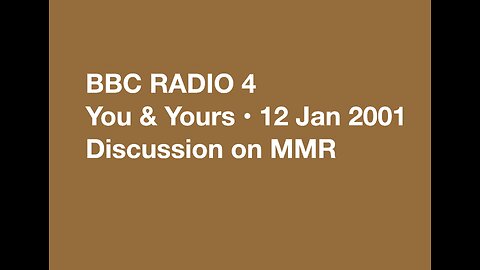 BBC Radio 4 • You & Yours • 12 Jan 2001