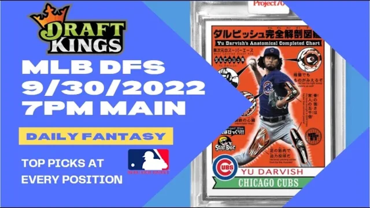 Dreams Top Picks for MLB DFS Today Main Slate 9/30/2022 Daily Fantasy Sports Strategy DraftKings