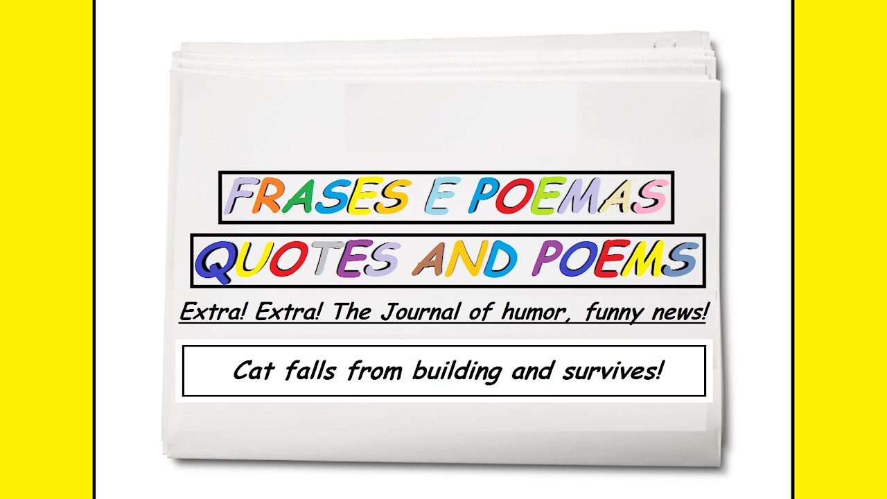 Funny news: Cat falls from building and survives! [Quotes and Poems]