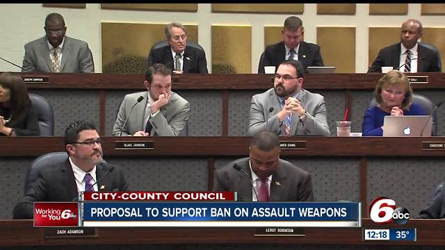 City-County Council proposal would urge Indiana to take up assault weapons ban