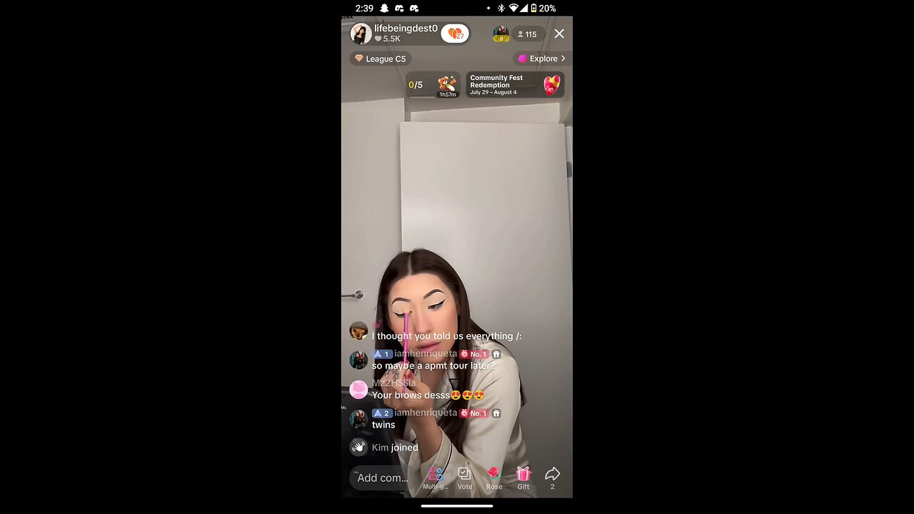 destiny tirado getting ready on TikTok