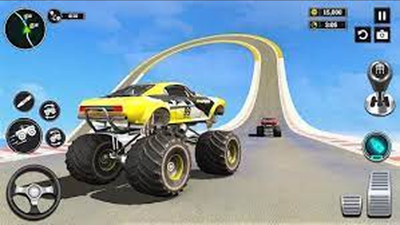 Crazy Monster Truck Legends 3D Impossible Car Stunts Games For Kids - Android Gameplay