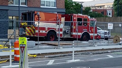 Boston fire department doing a fire detail on Saint Alphonsus Street