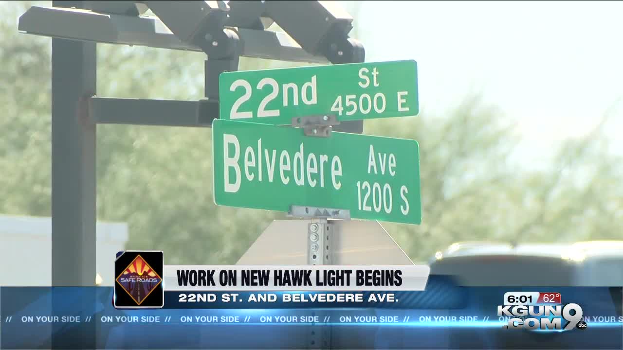 Work begins on new HAWK light at 22nd Street and Belvedere Avenue