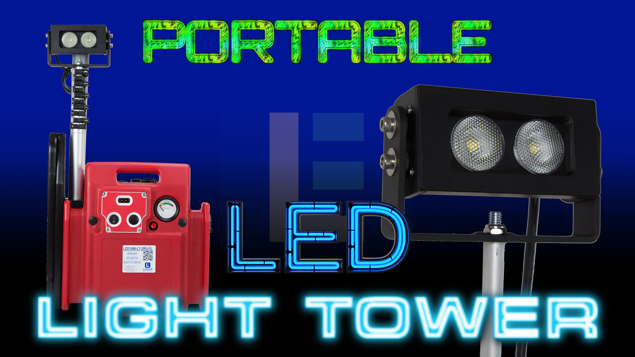 LED Light Tower in a Portable Case - Rechargeable