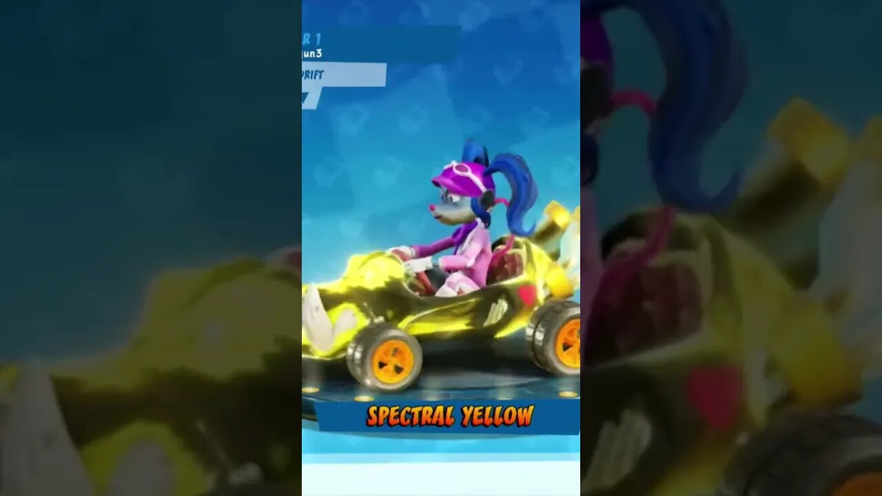 Spectral Yellow Paint Job Showcase - Crash Team Racing Nitro-Fueled