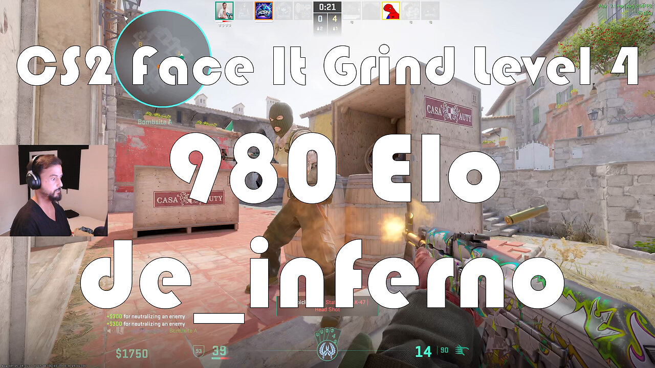 CS2 Face-It Grind - Face-It Level 4 - 980 Elo - de_inferno