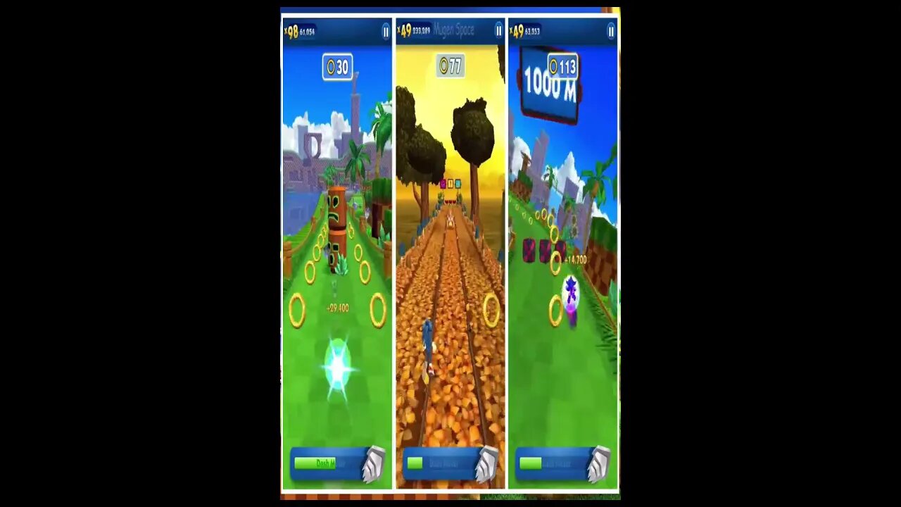 Baby Sonic VS Movie Sonic VS Shadow I Sonic Dash #shorts #short #shortvideo
