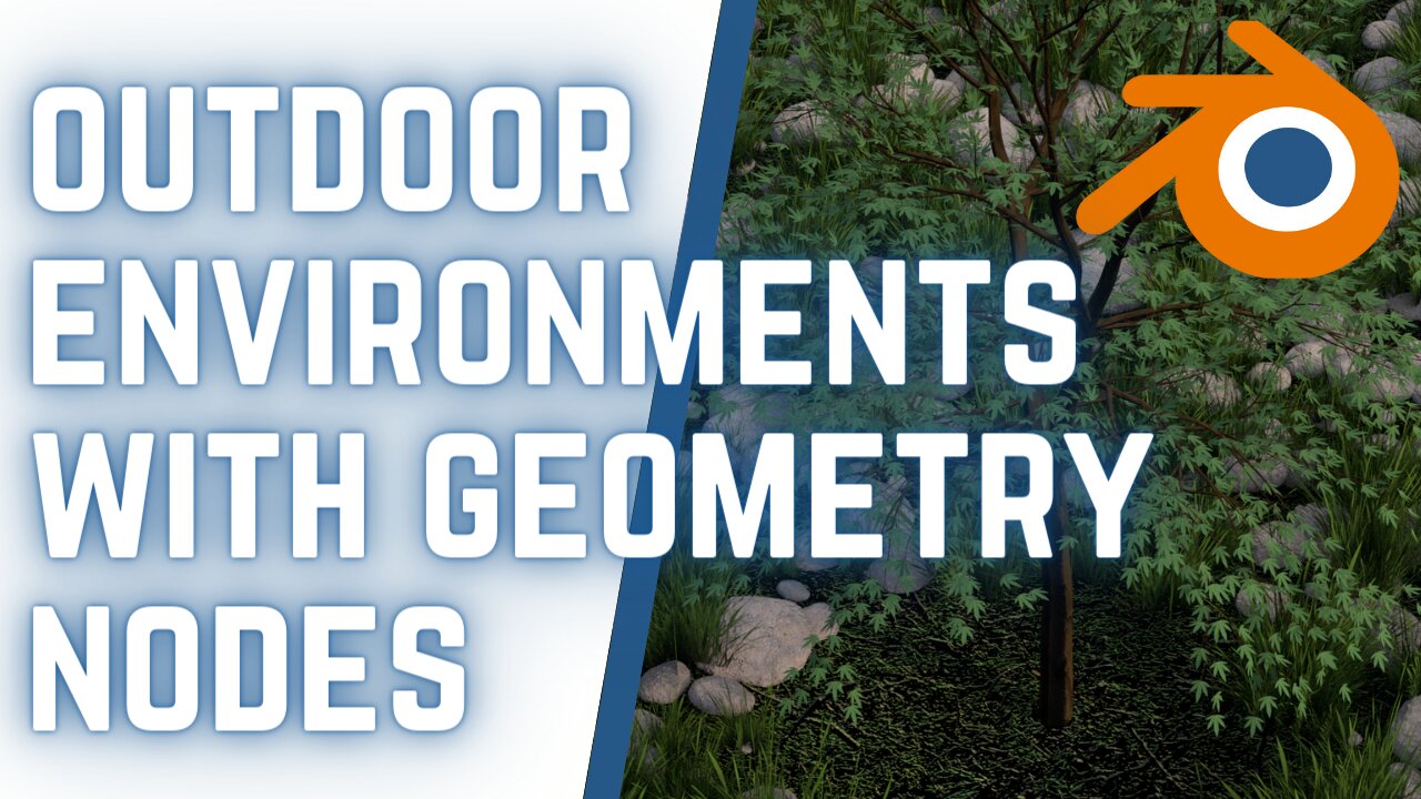 Outdoor environments with Geometry nodes in Blender 2.9