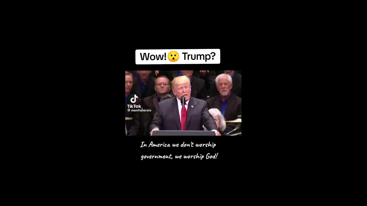 Title: "Faith Over Politics: Trump's Declaration" VD (Visual Description): An image of an American
