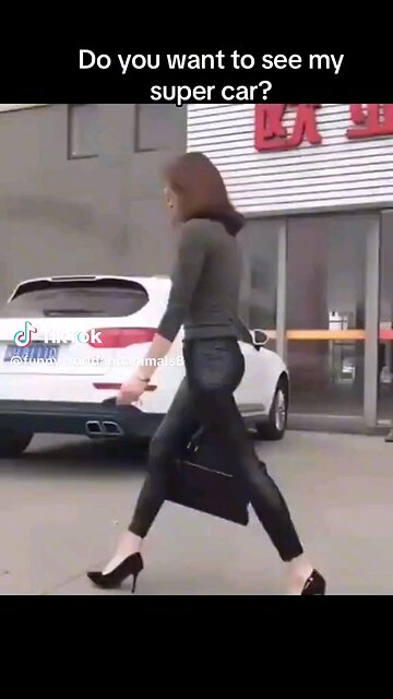 Eco-Friendly Commute VD: The lady opts for a bicycle over a car for her daily transport, showcasing