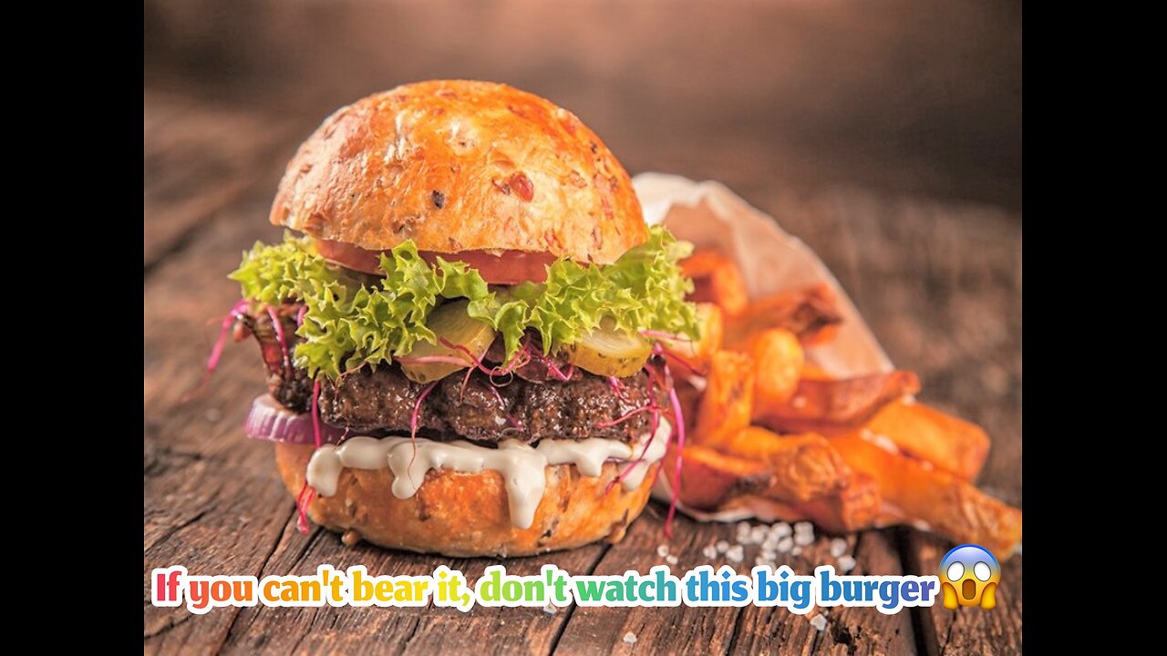 instead of going to fast food and spending a lot of money, make this big homemade burger