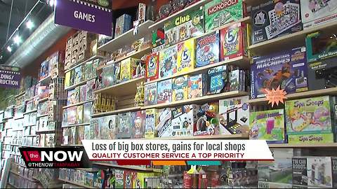 Loss of big stores, gains for local shops
