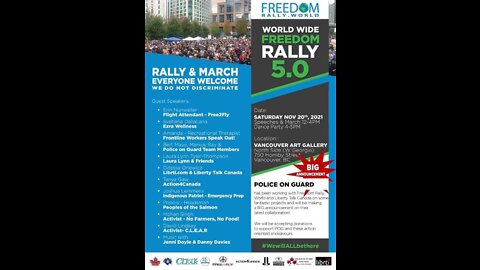 World Wide Freedom Rally 5.0, Vancouver BC, November 20, 2021