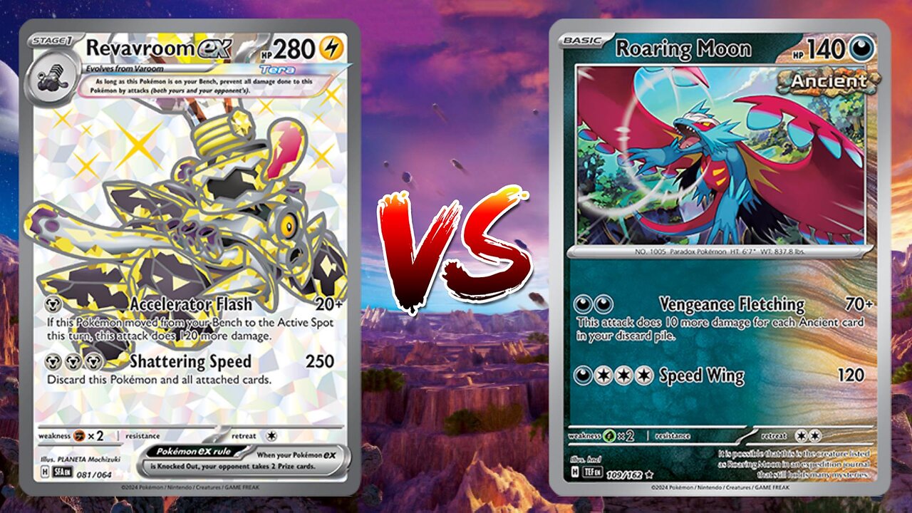 Pokemon TCG Live Revavroom EX Tatsugiri VS Roaring Moon!!