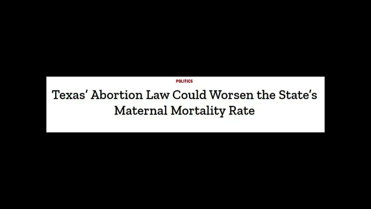 Abortion Restrictions Increase Maternal Mortality Rate