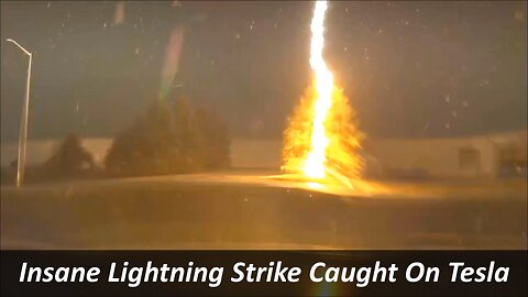 Insane Lightning Strike Caught On Tesla Sentry Mode | Teslcam Live