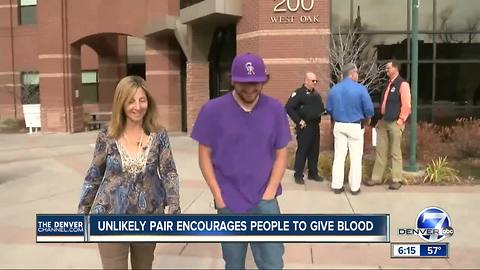 Woman teams up with man who nearly killed her in crash for blood drive