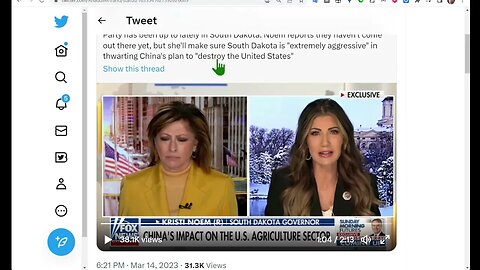 南達科他州州長：“[中國] 有一個 2000 年的計劃來摧毀[美國]。”